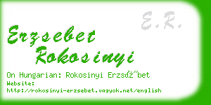 erzsebet rokosinyi business card